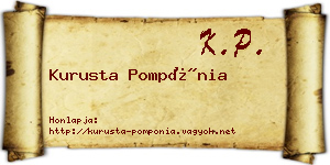 Kurusta Pompónia névjegykártya